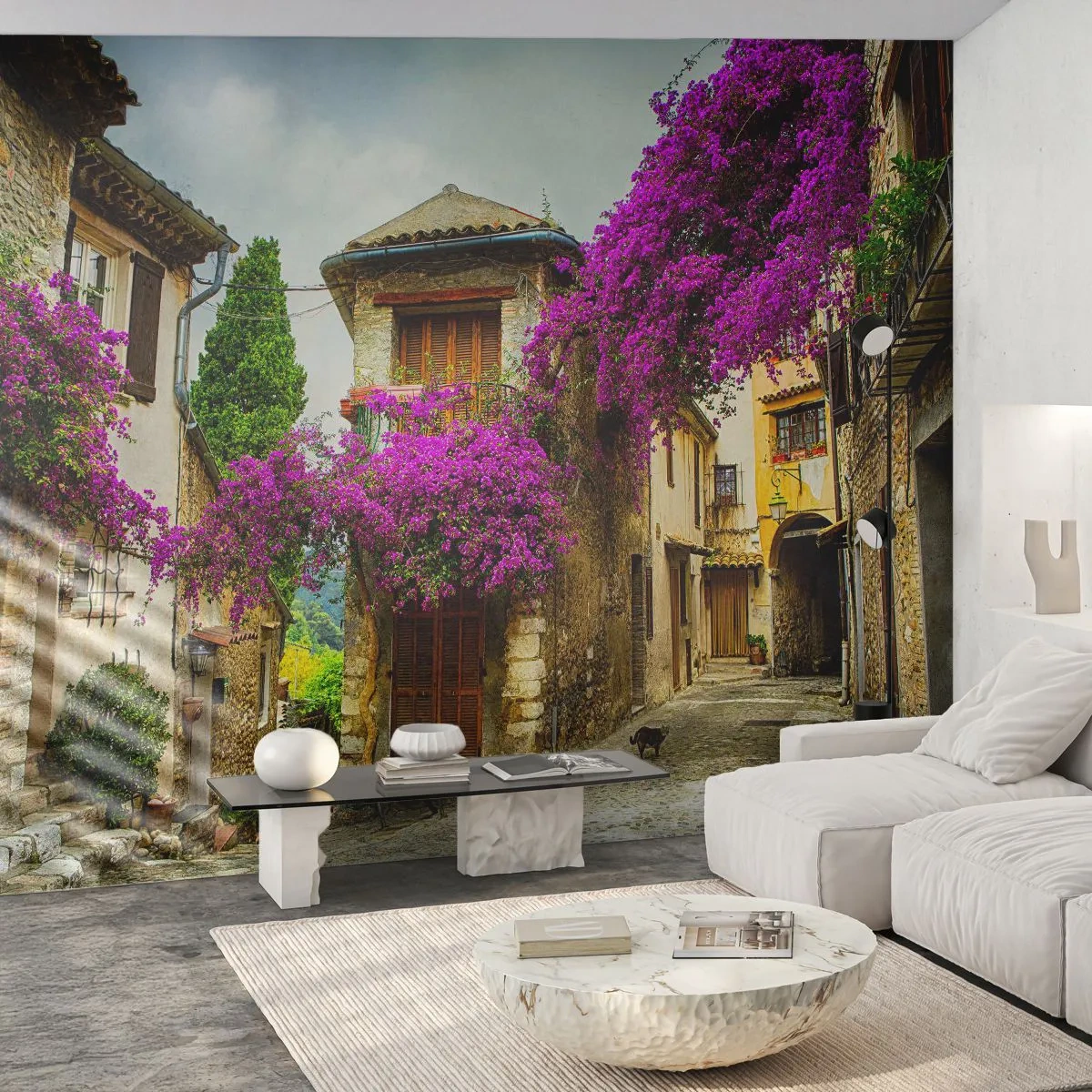 Fototapet Standard Eco - Under blommig baldakin - Landskap, Arkitektur, Stad - 400x280 cm