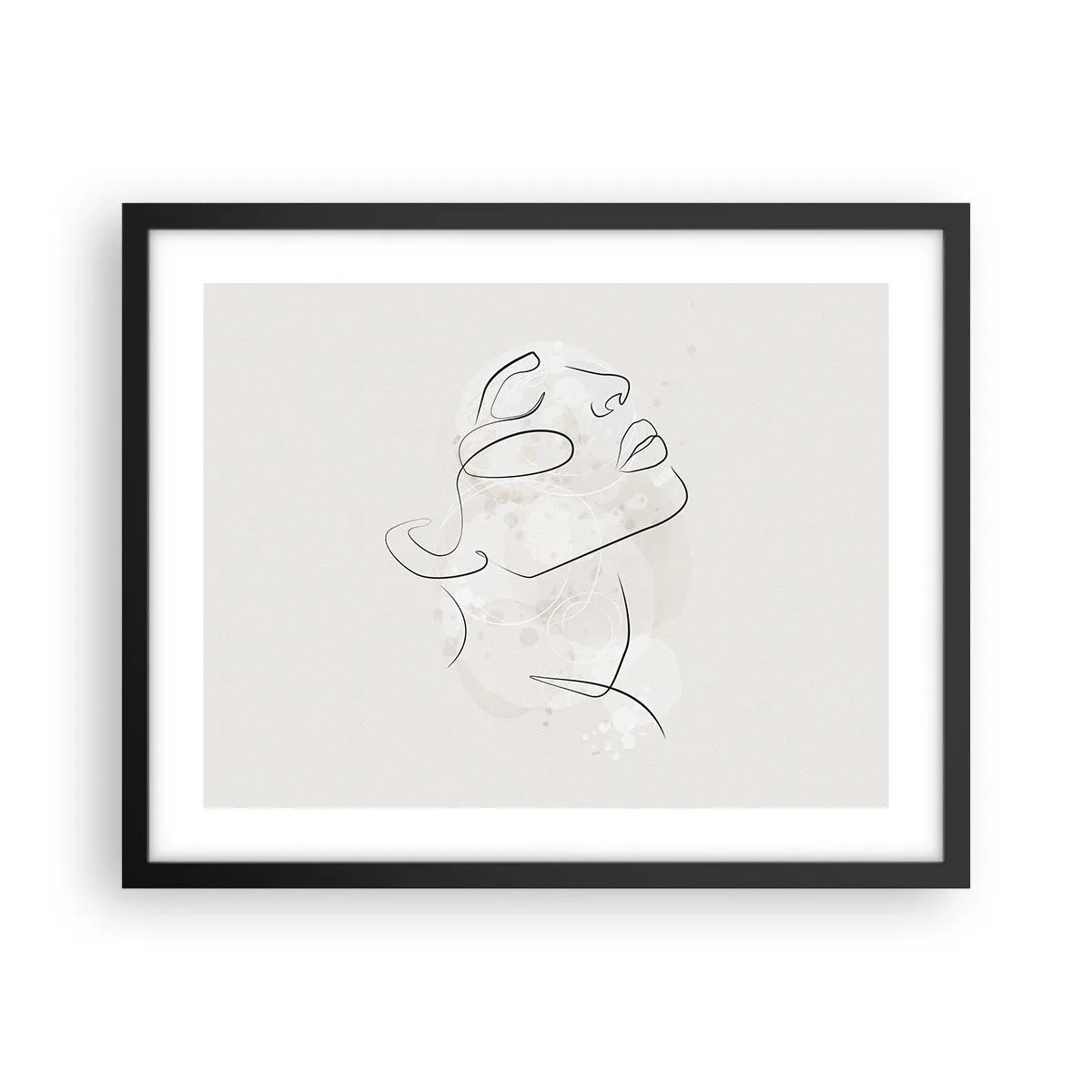 Affisch i svart ram - Drömmens kontur - 50x40 cm