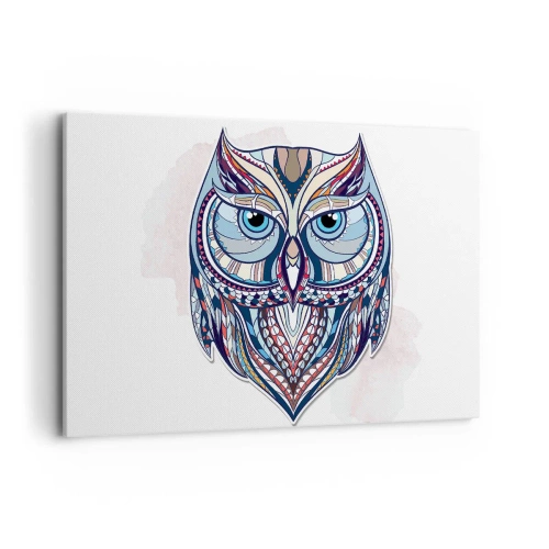 Canvastavla - Bild på duk - Ornamentuggla - 120x80 cm