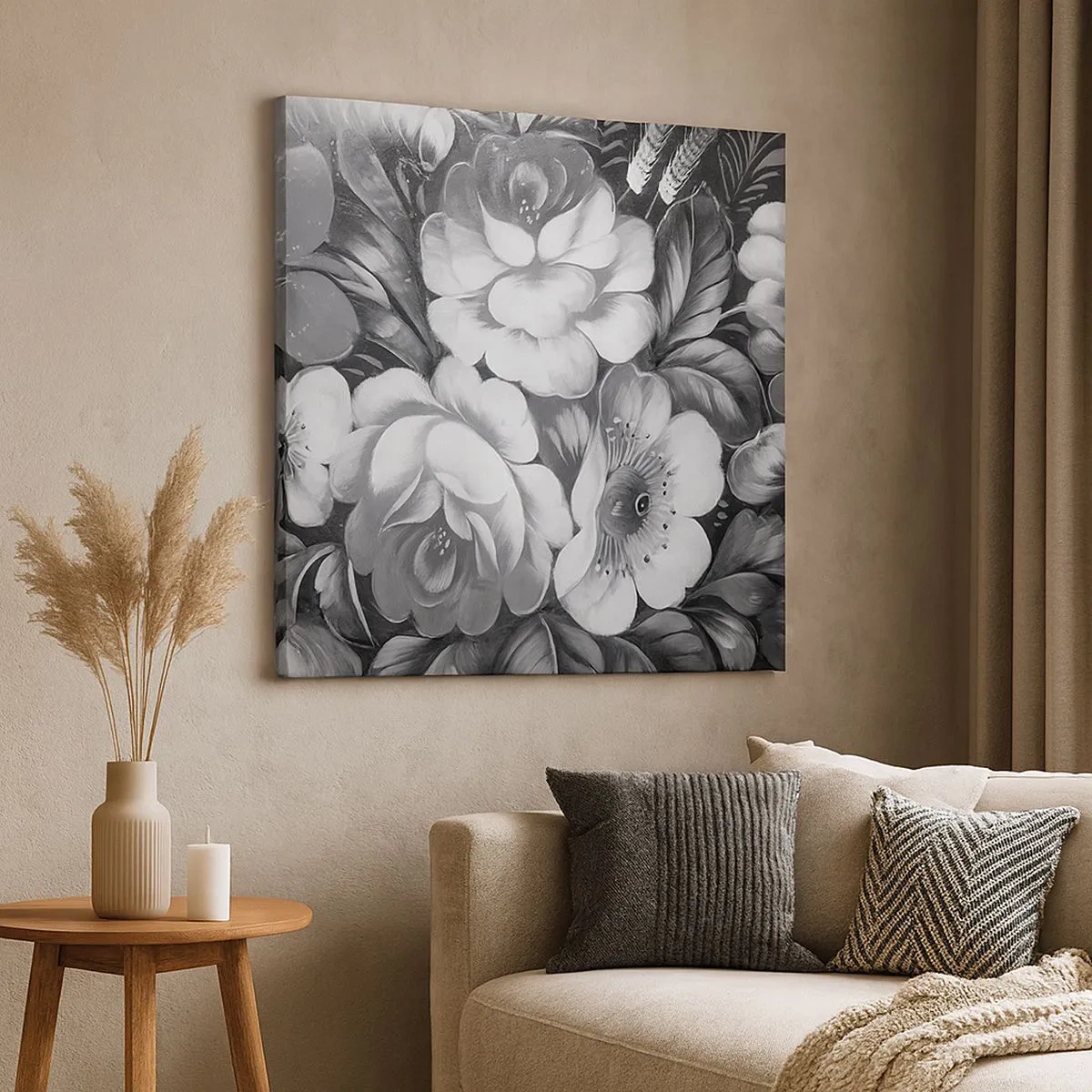 Canvastavla - Bild på duk - Vackra även i gråskala - 30x30 cm