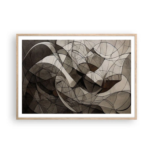 Affisch i ram av ljusek - Cirkulation av jordens färger - 100x70 cm