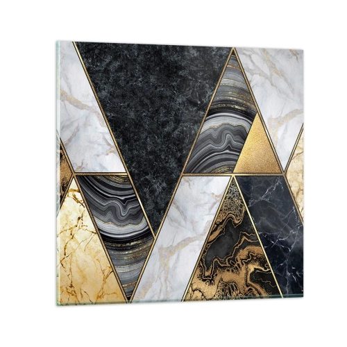 Glastavla - Bild på glas - Sten vid sten - 70x70 cm