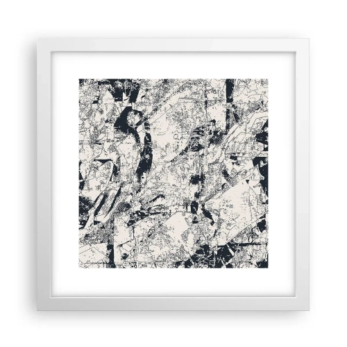 Affisch i vit ram - Motsatsernas interpenetration - 30x30 cm