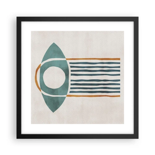 Affisch i svart ram - Tecken och ritualer - 40x40 cm