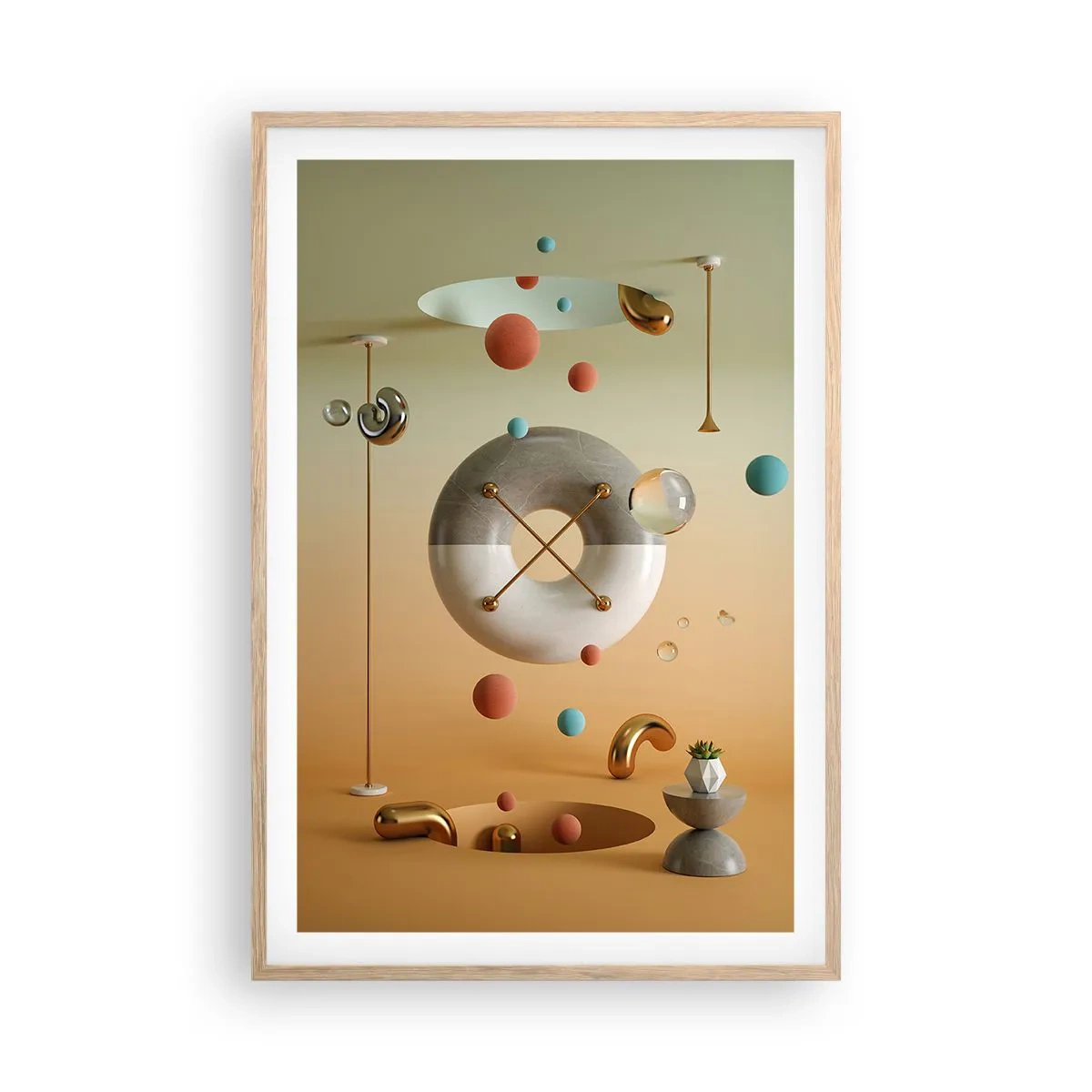 Affisch i ram av ljusek - Vad som helst kan hända - 61x91 cm