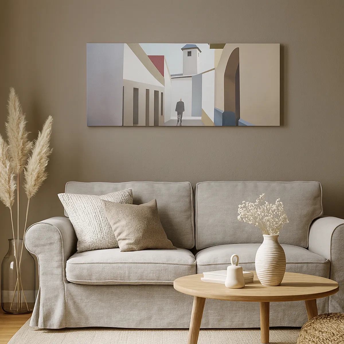 Canvastavla - Bild på duk - Solig promenad - 30x30 cm