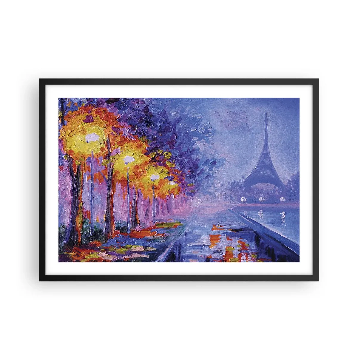 Affisch i svart ram - Drömpromenad - 70x50 cm