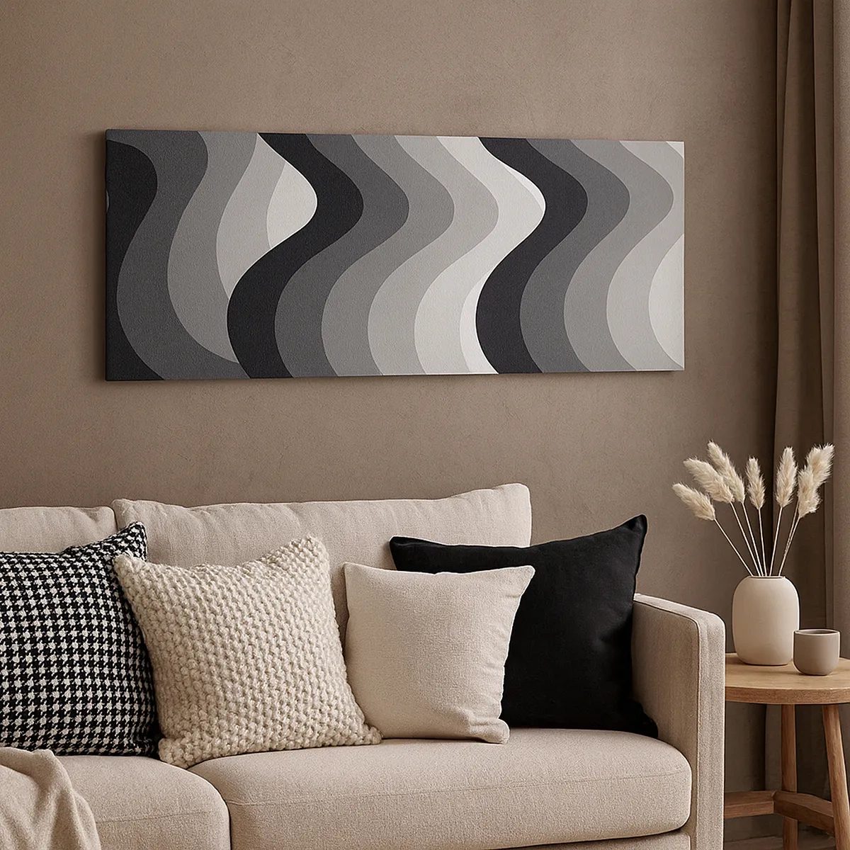 Canvastavla - Bild på duk - Våg efter våg - 30x30 cm