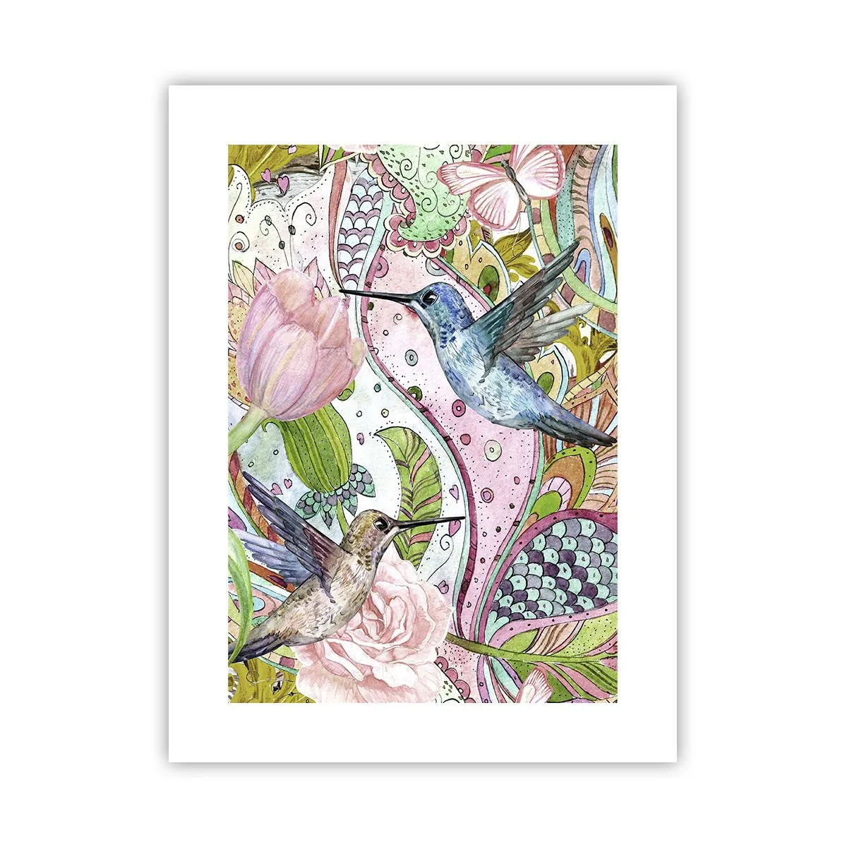 Affisch - Inbäddade i klätterväxter - 30x40 cm