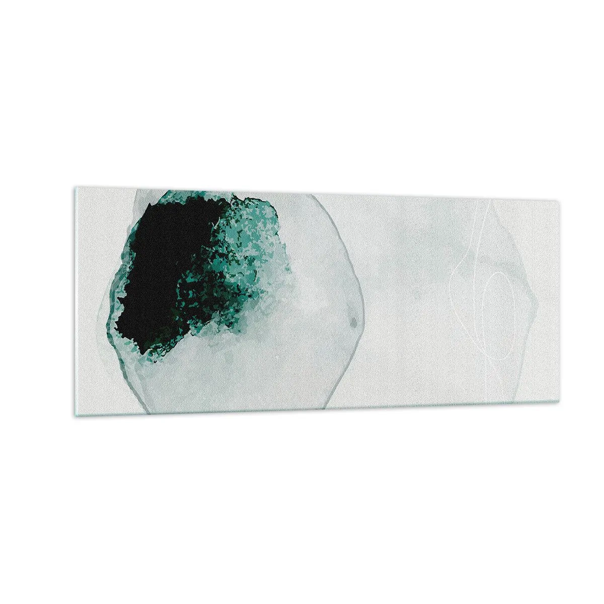 Glastavla - Bild på glas - I en droppe vatten - 100x40 cm
