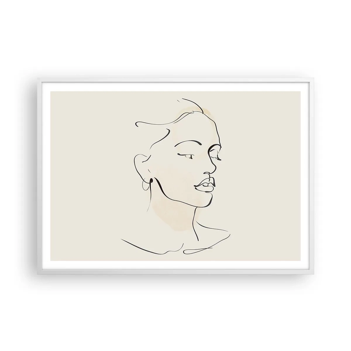 Affisch i vit ram - Säkra drag - 100x70 cm