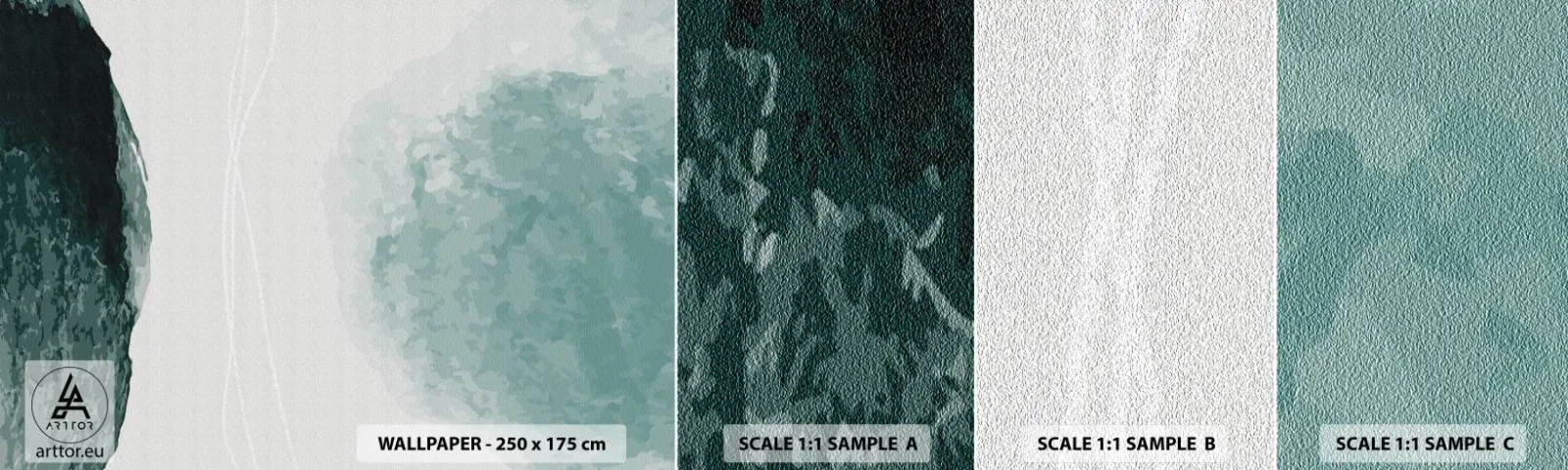 Fototapet Prov Standard Eco - Ett möte med dimma - Modern, Minimalistisk, Abstraktion - 100x30 cm