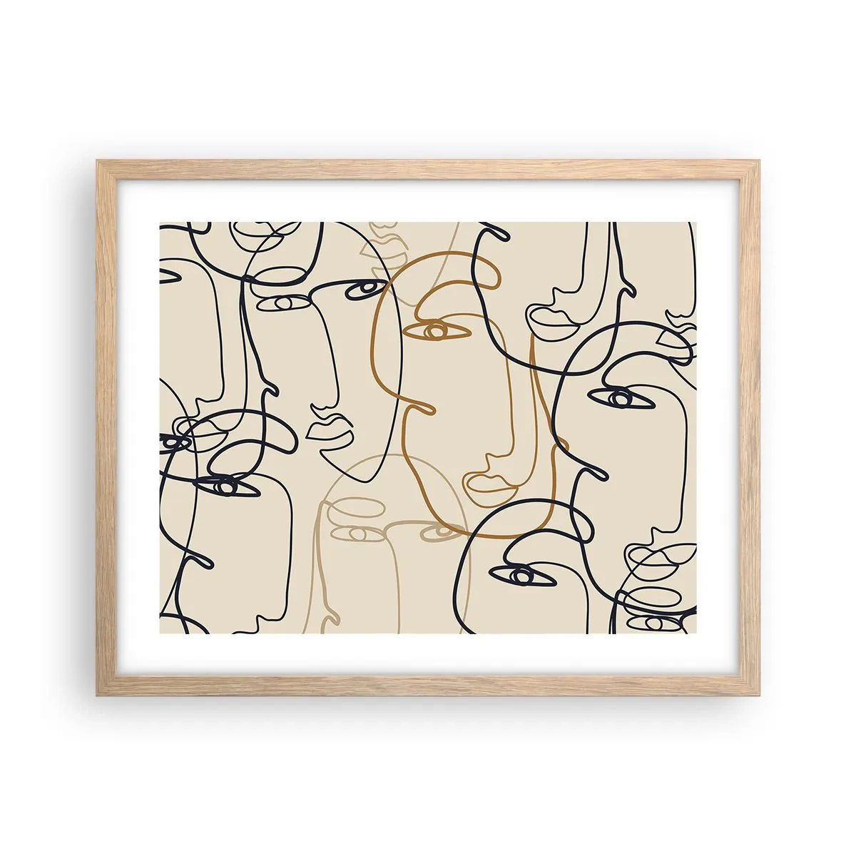 Affisch i ram av ljusek - Mångfaldigad porträtt - 50x40 cm