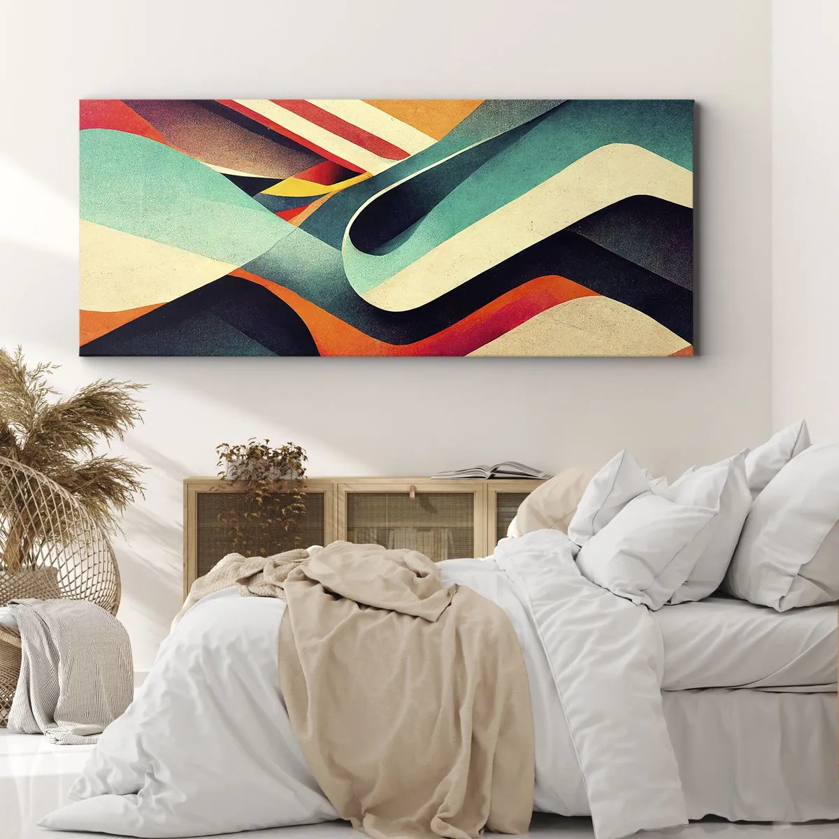 Canvastavla - Bild på duk - Intensiv komposition - 100x40 cm