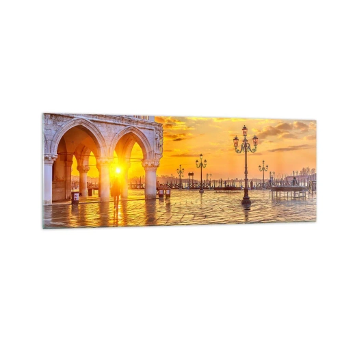 Glastavla - Bild på glas - Var är alla? - 140x50 cm