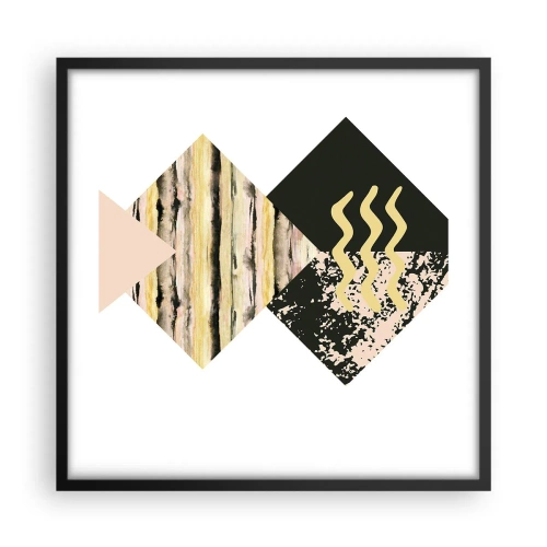 Affisch i svart ram - Inte så enkelt - 50x50 cm