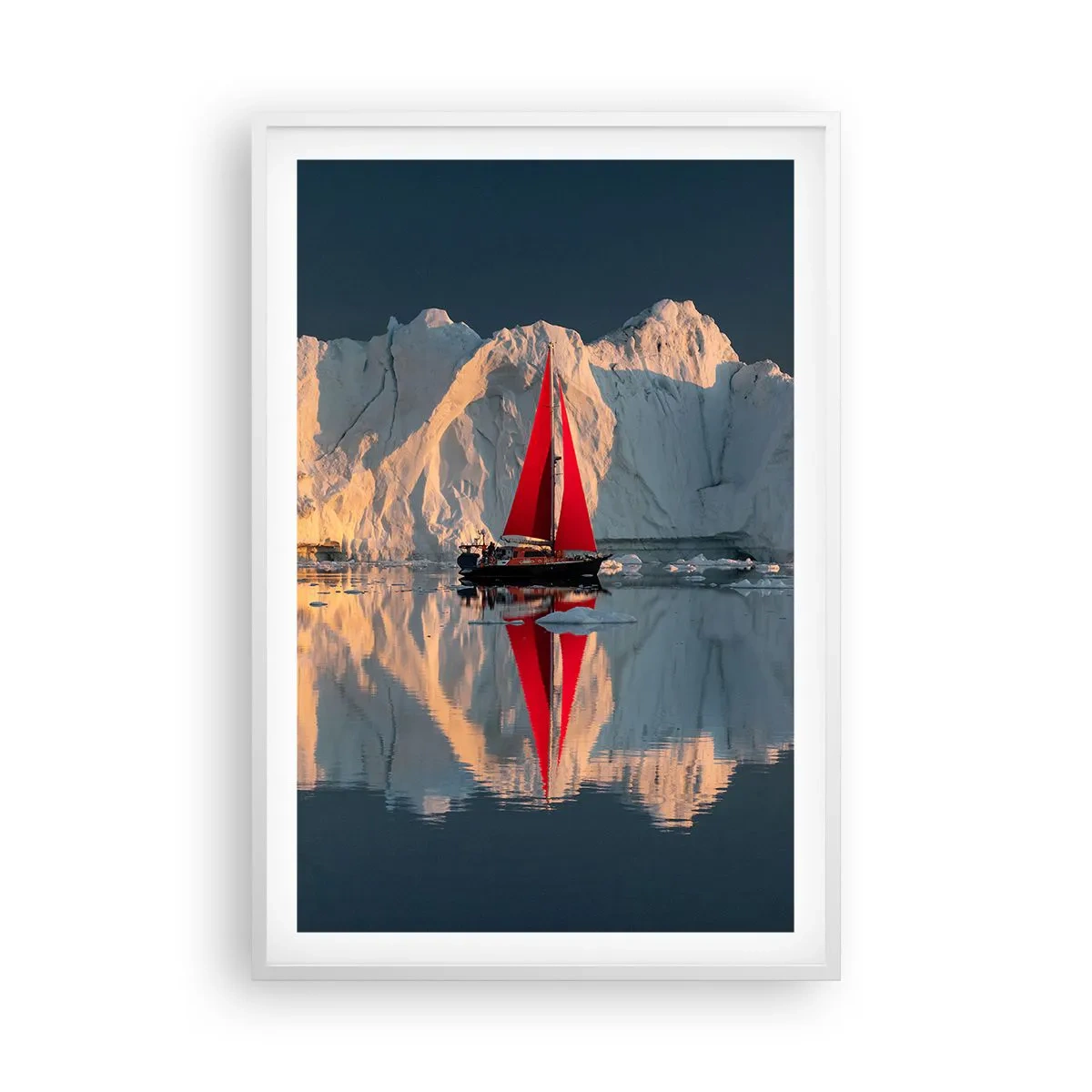 Affisch i vit ram - I världens ände - 61x91 cm