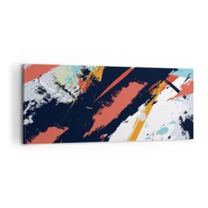 Canvastavla - Bild på duk - Dynamisk komposition - 100x40 cm