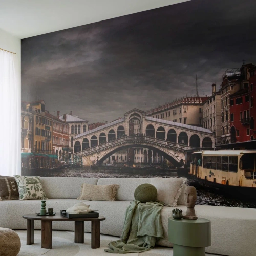 Fototapet Premium Sand - Ett löfte om en kväll i Venedig - Stad, Venedig, Bro - 500x350 cm