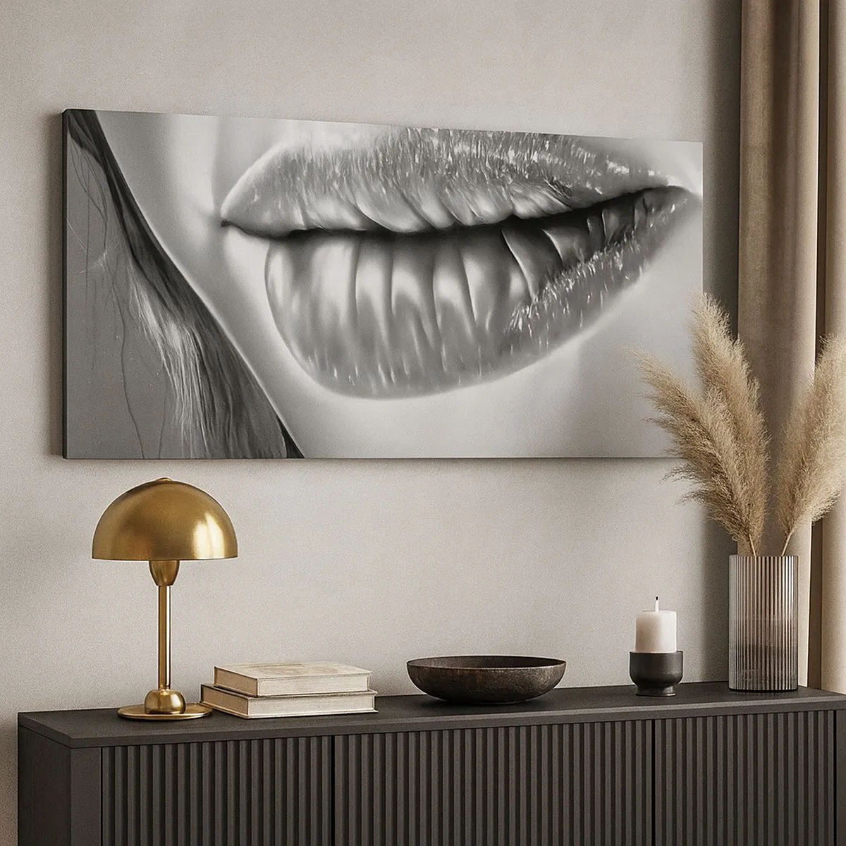 Canvastavla - Bild på duk - Jag vet vad du tänker på... - 100x40 cm