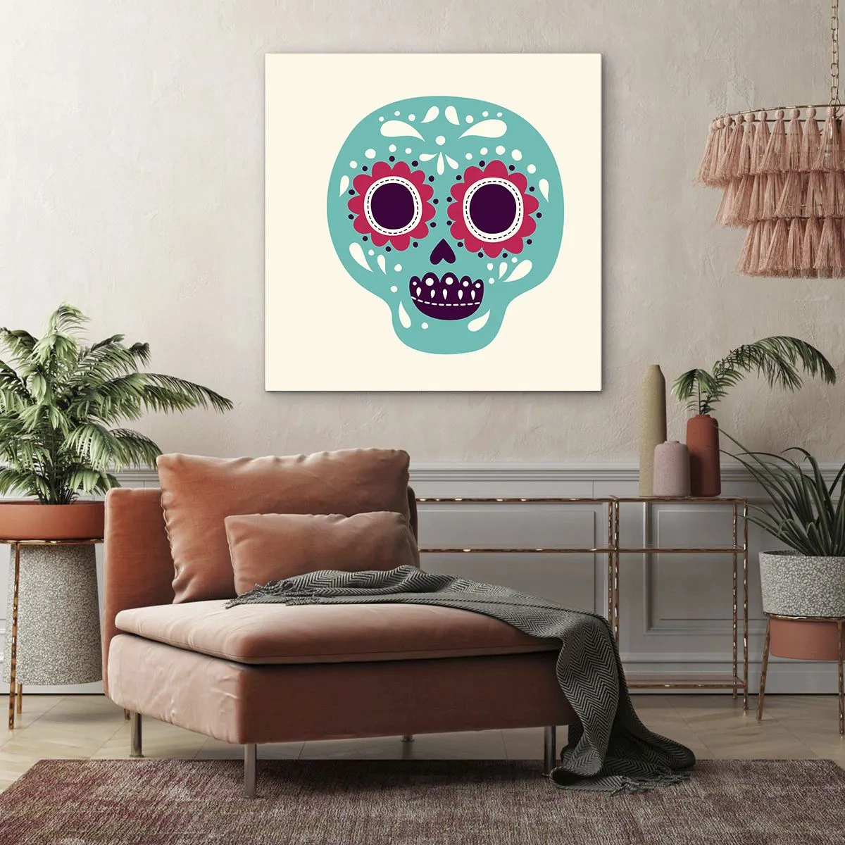 Canvastavla - Bild på duk - Livet - nöje till döden - 40x40 cm