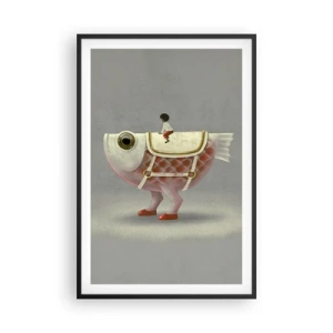 Affisch i svart ram - Fiskryttare - 61x91 cm