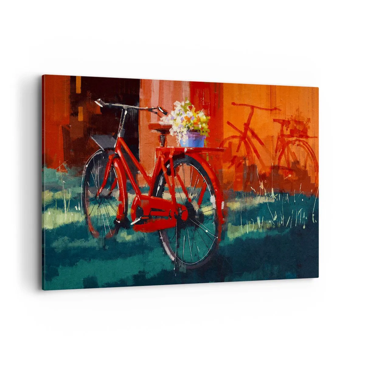 Canvastavla - Bild på duk - I want to ride my bicycle - 120x80 cm