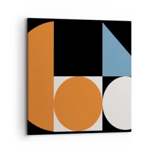 Canvastavla - Bild på duk - Geometriska figurer - 70x70 cm