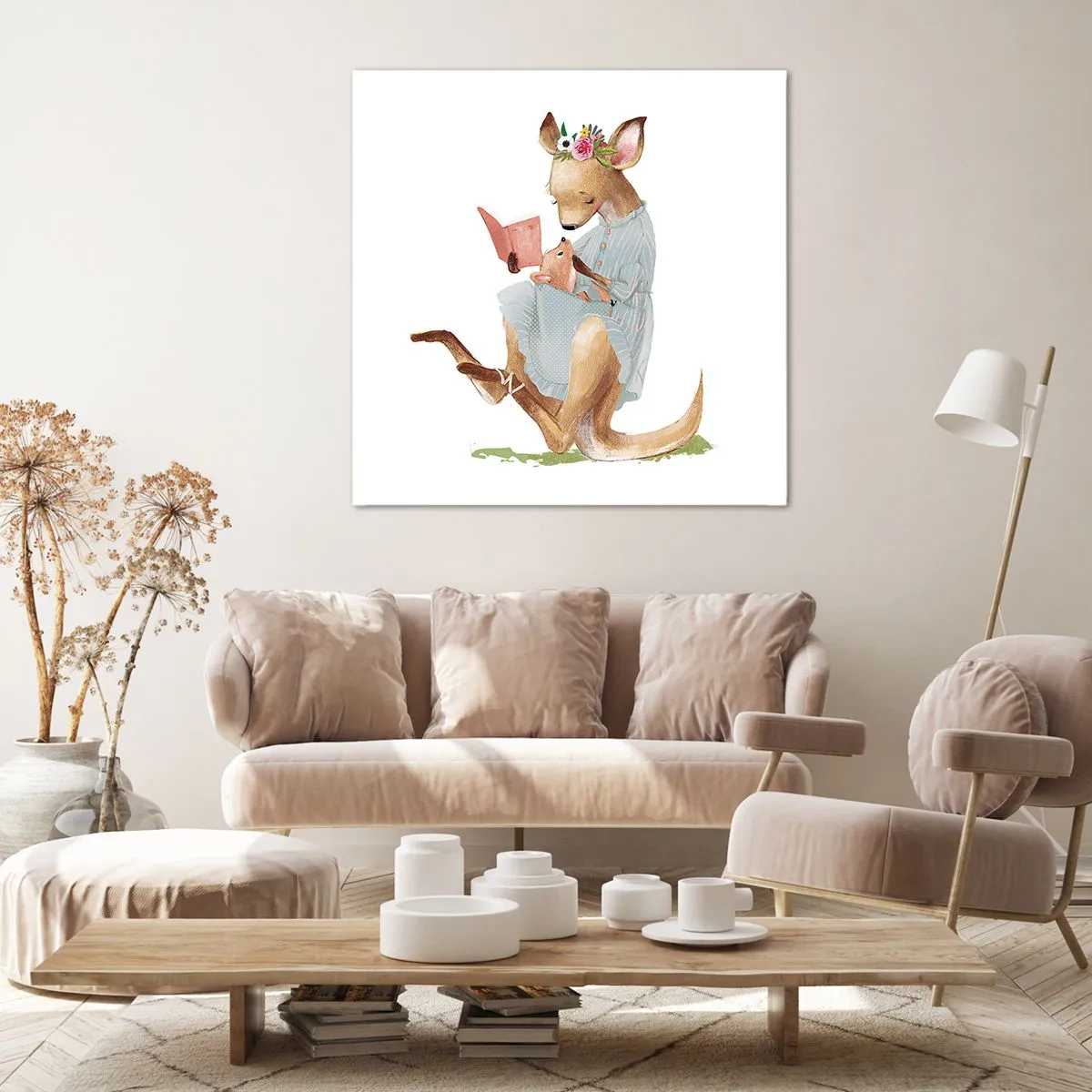 Canvastavla - Bild på duk - Mamma, läs för mig - 60x60 cm