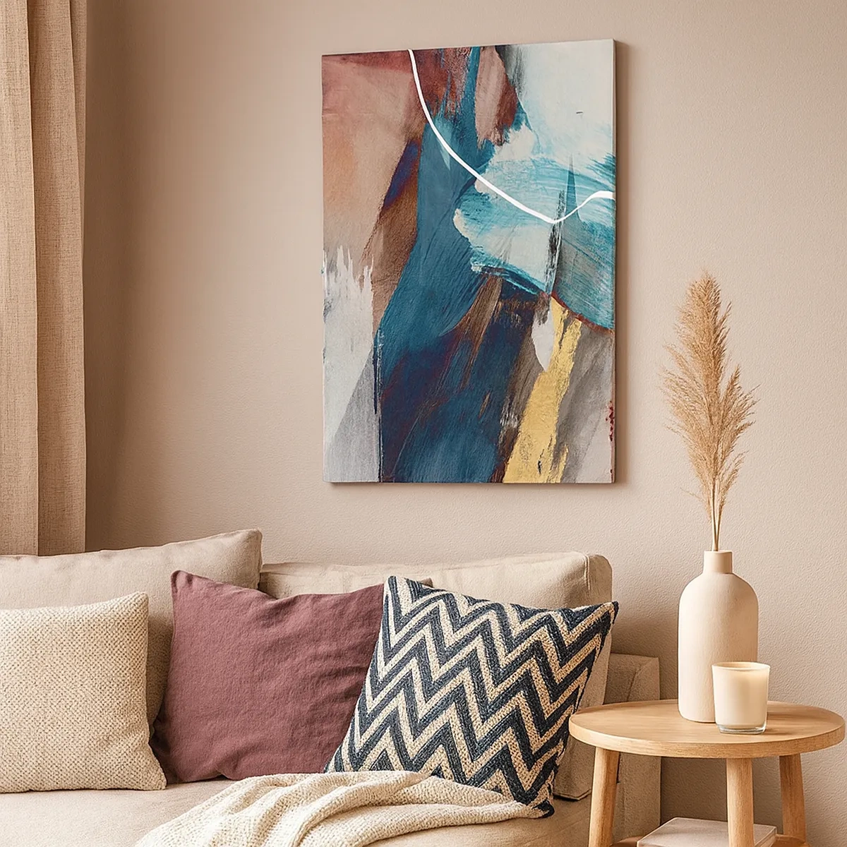 Canvastavla - Bild på duk - Med styrka och energi - 50x70 cm