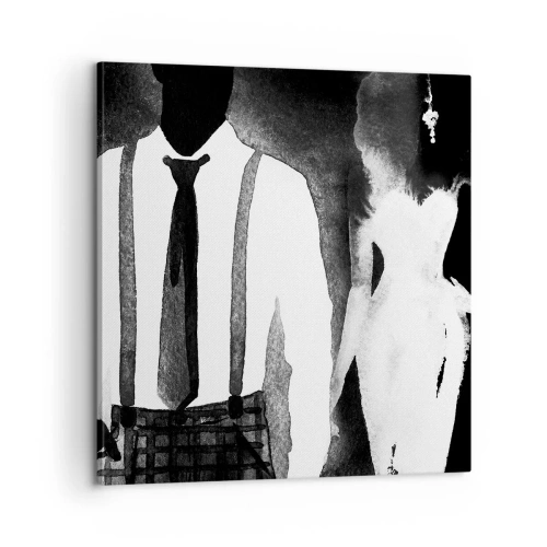 Canvastavla - Bild på duk - Noir stämning - 60x60 cm