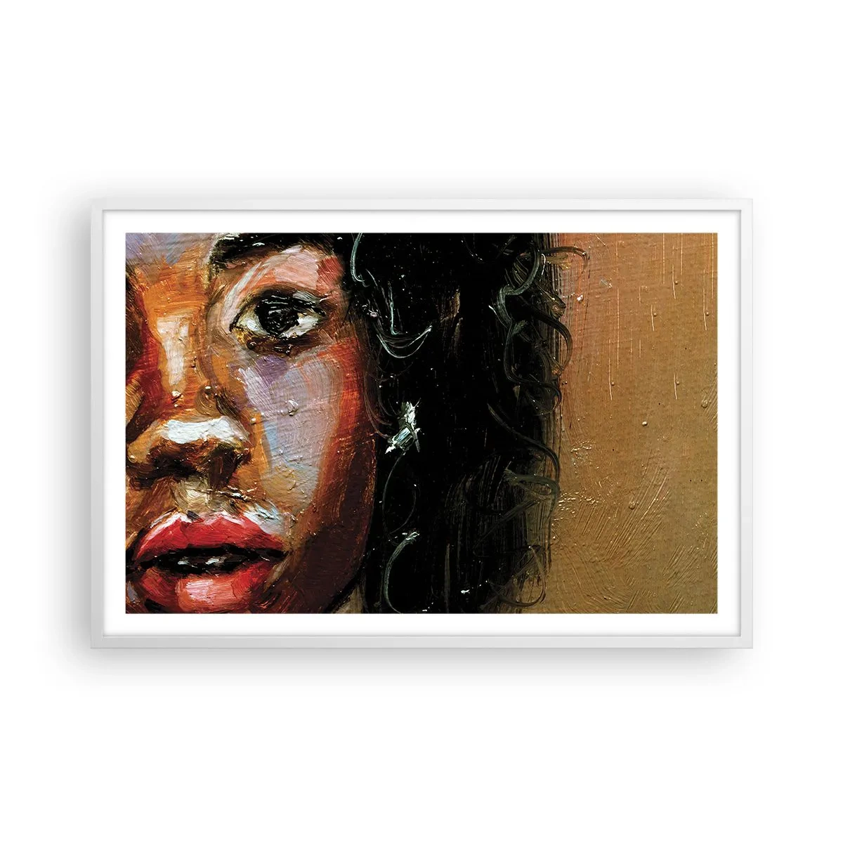 Affisch i vit ram - Svärta och sken - 91x61 cm