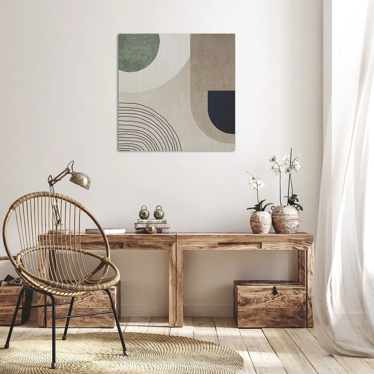 Canvastavla - Bild på duk - Ovalens mjukhet - 40x40 cm