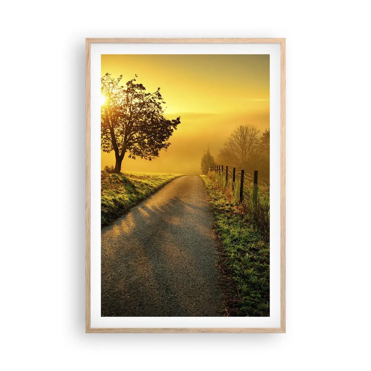 Affisch i ram av ljusek - Honungfärgad eftermiddag - 61x91 cm