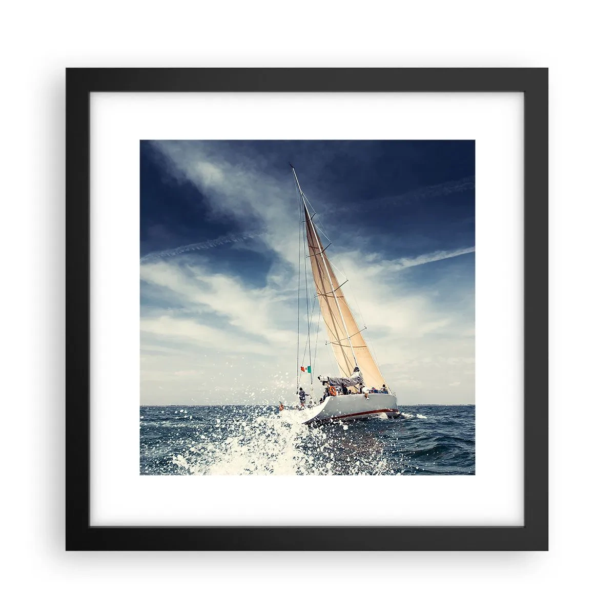 Affisch i svart ram - De hinner inte ikapp oss! - 30x30 cm