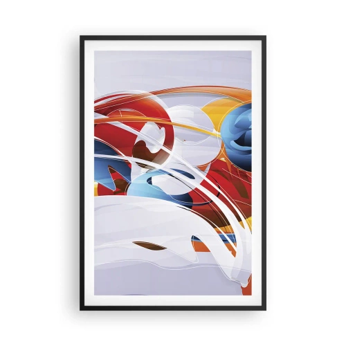 Affisch i svart ram - Elementens dans - 61x91 cm