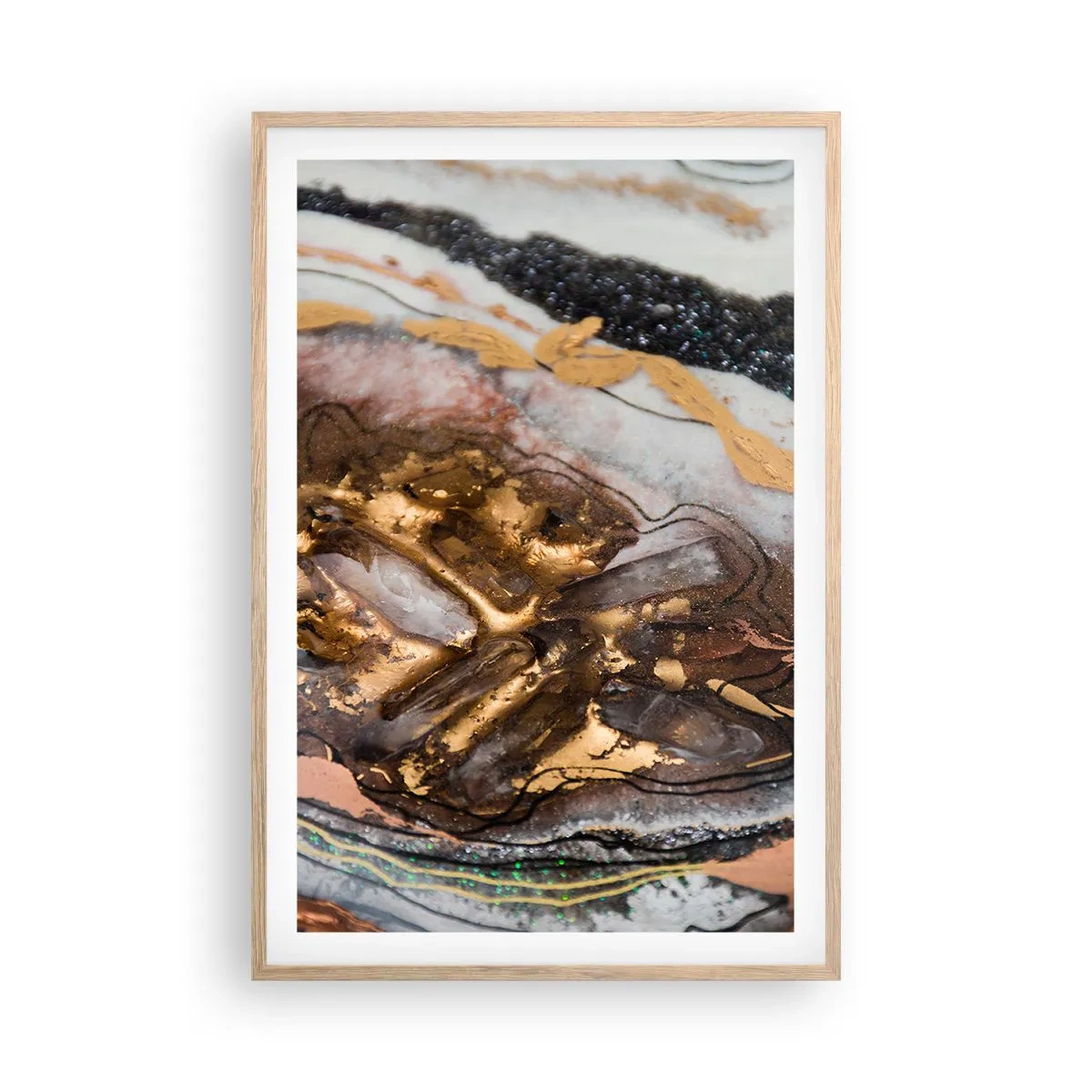 Affisch i ram av ljusek - Jordens element - 61x91 cm