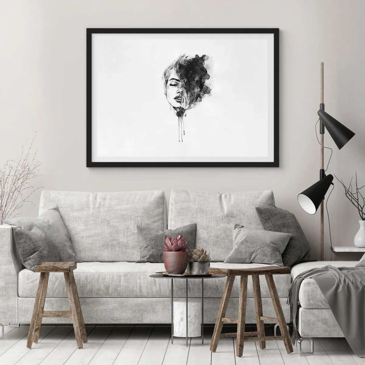 Affisch i svart ram - Vad flickan drömmer om - 91x61 cm