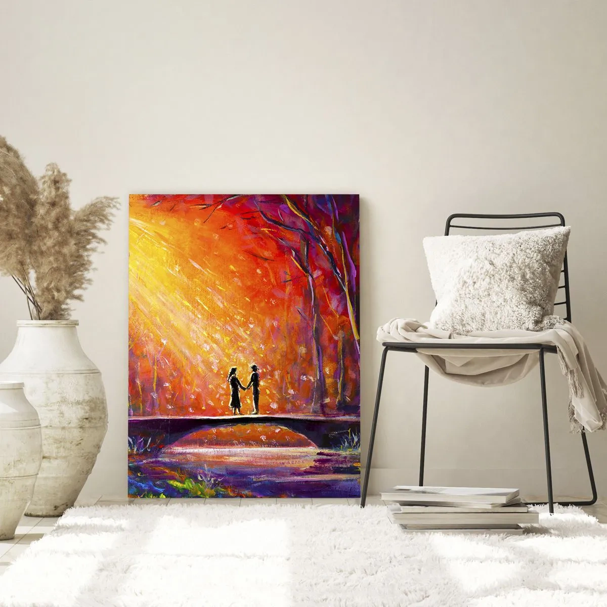 Glastavla - Bild på glas - Himlen älskar också dem - 50x70 cm