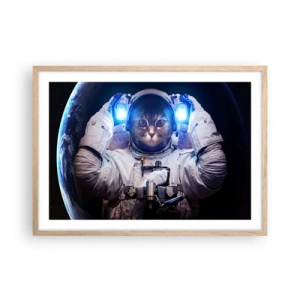 Affisch i ram av ljusek - Houston, ni har problem - 70x50 cm