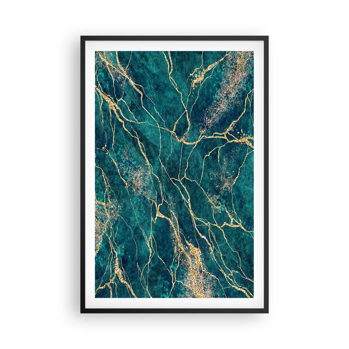 Affisch i svart ram - Guldåder - 61x91 cm