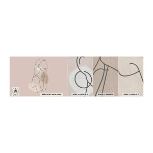 Provbit av fototapet Premium Canvas - Flickaktighetens ikon - Abstraktion, Kvinna, Grafik - 100x30 cm