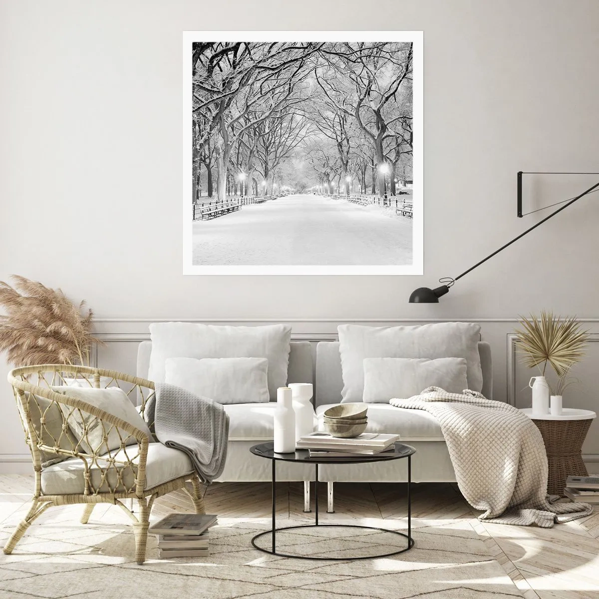 Affisch - De fyra årstiderna - vinter - 30x30 cm