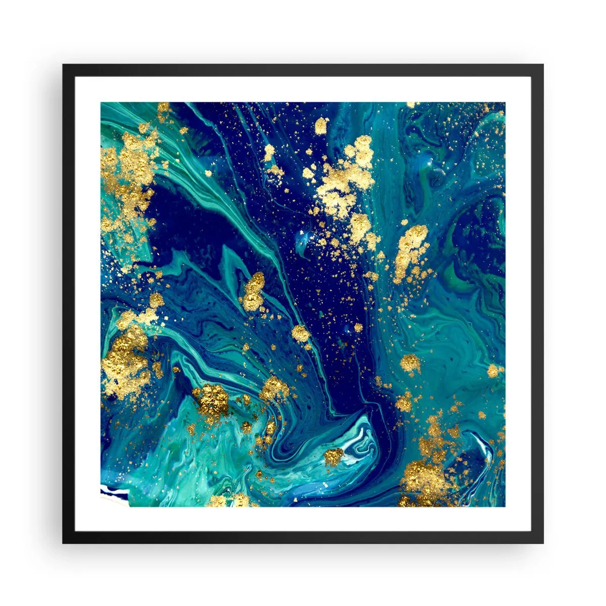 Affisch i svart ram - Solflingor - 60x60 cm