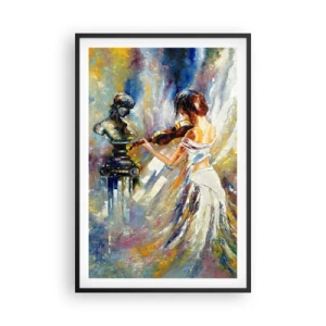 Affisch i svart ram - Leva upp med känslan - 61x91 cm