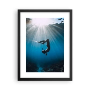 Affisch i svart ram - Undervattendans - 30x40 cm