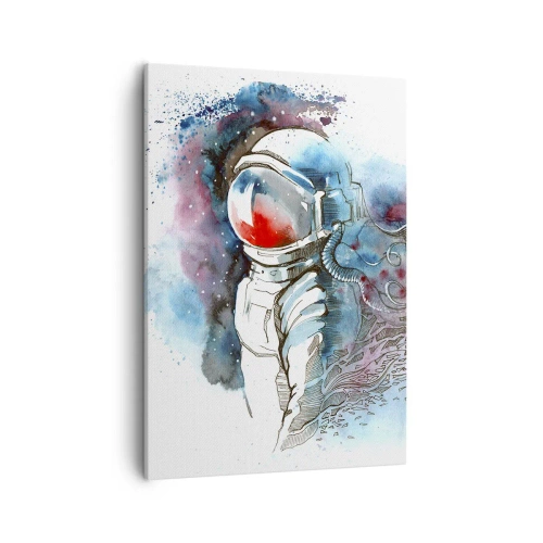 Canvastavla - Bild på duk - Ensam med rymden - 50x70 cm