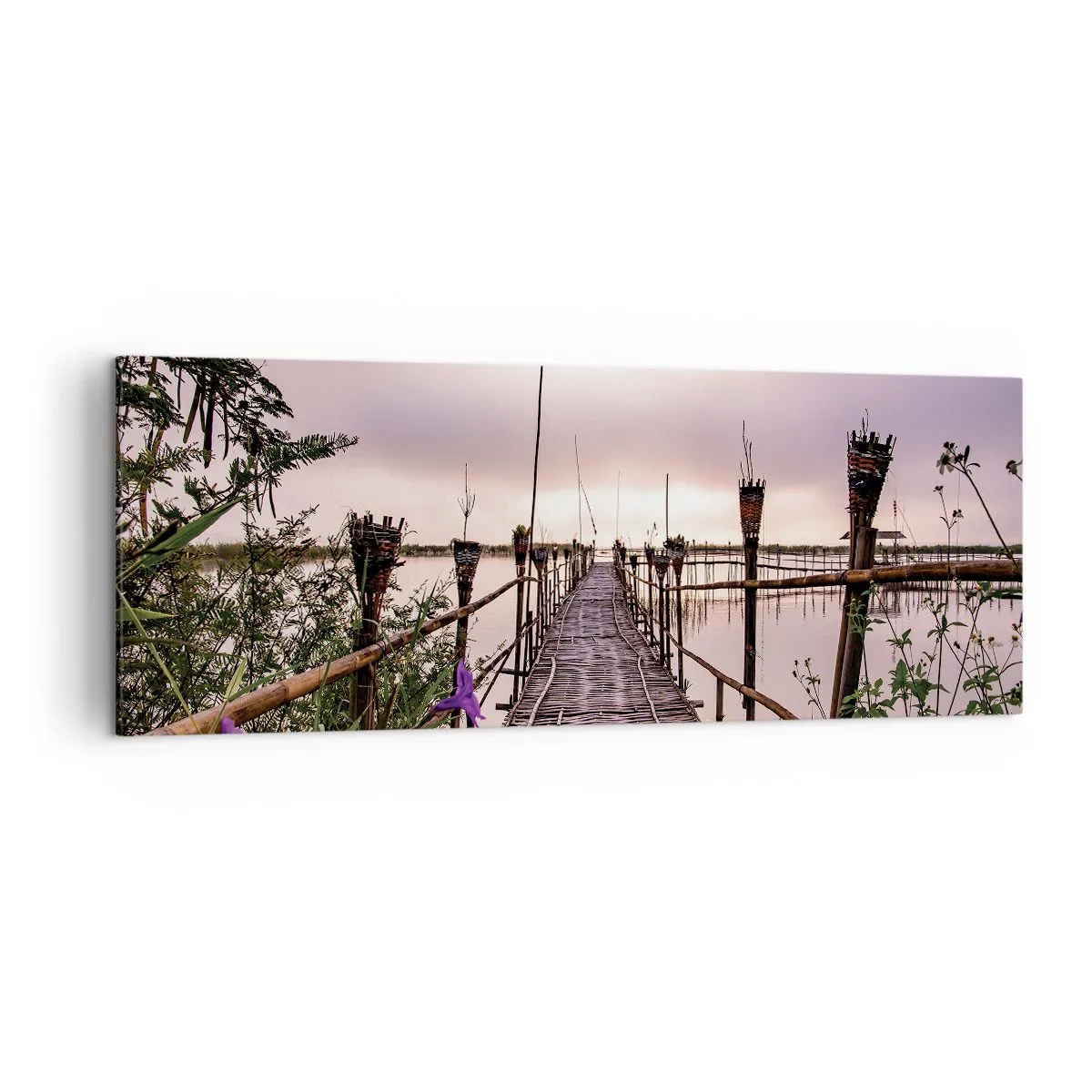 Canvastavla - Bild på duk - Asiens lugn och tystnad - 140x50 cm