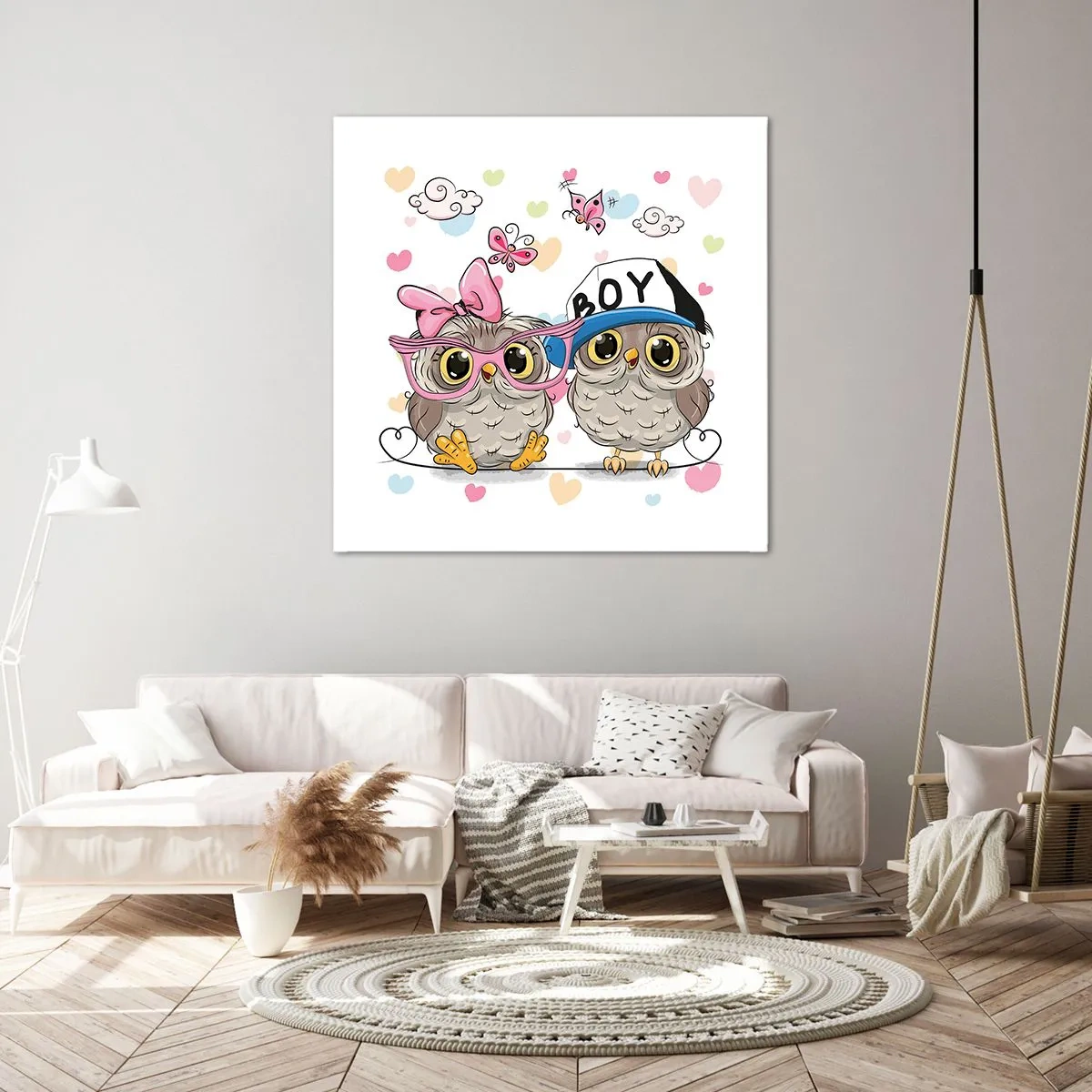 Canvastavla - Bild på duk - Låt oss älska varandra! - 60x60 cm