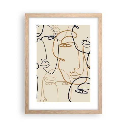 Affisch i ram av ljusek - Mångfaldigad porträtt - 30x40 cm